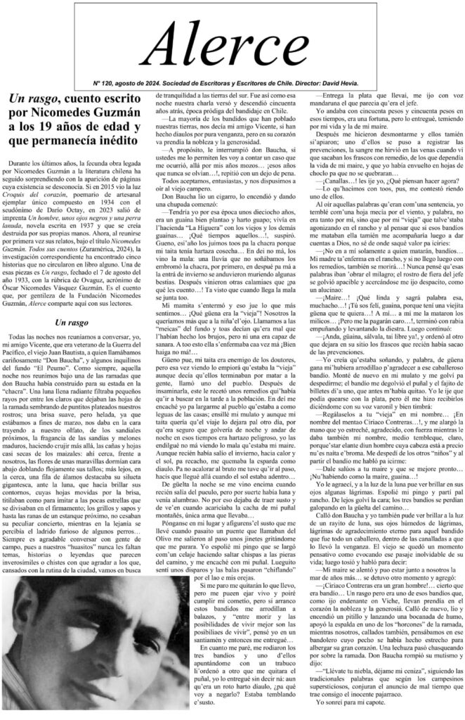 cuento un rasgo nicomedes Alerce