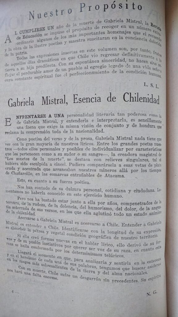 Natalicio de nuestra poeta Gabriela Mistral