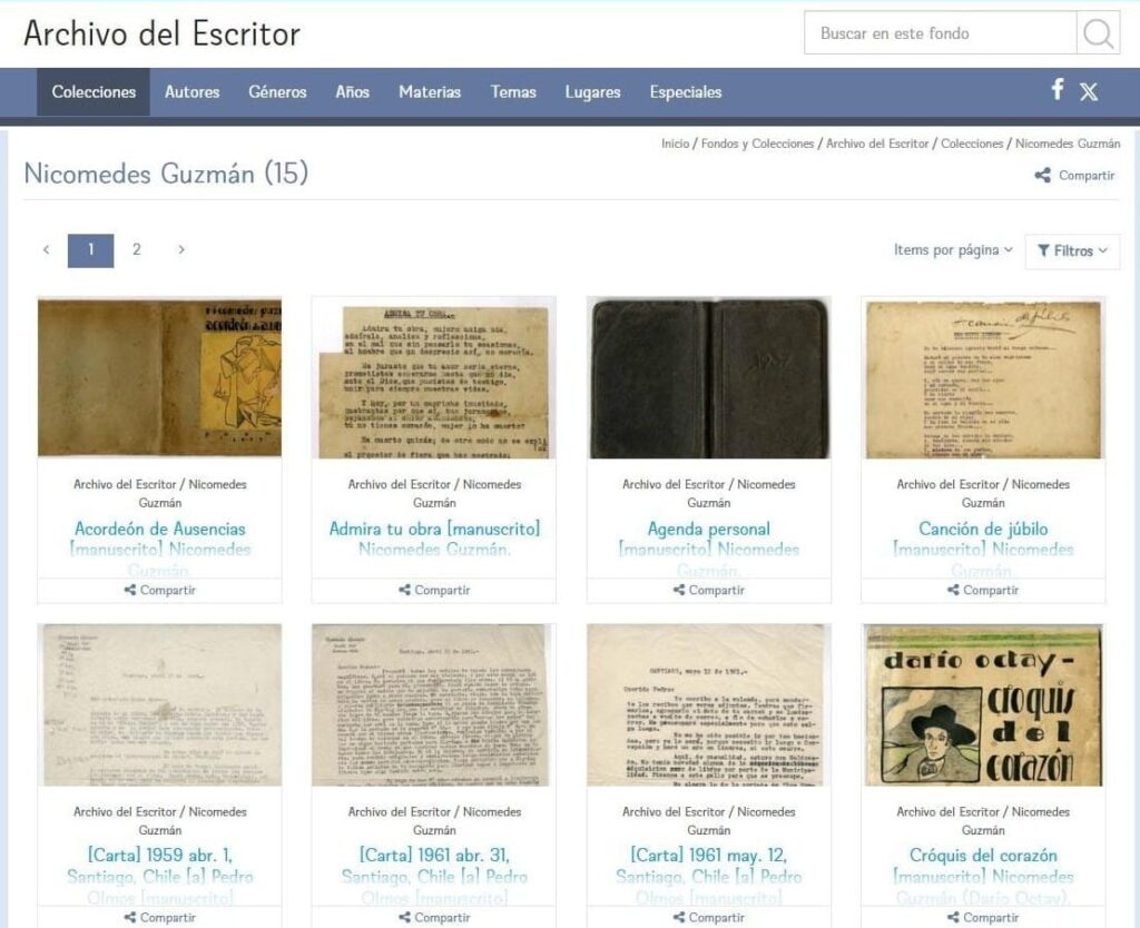Memoria Chilena Nicomedes Guzmán